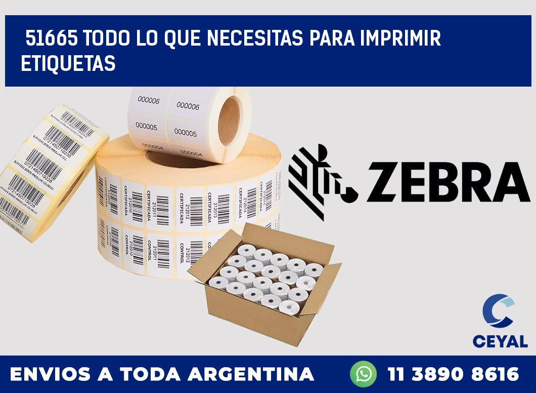 51665 TODO LO QUE NECESITAS PARA IMPRIMIR ETIQUETAS