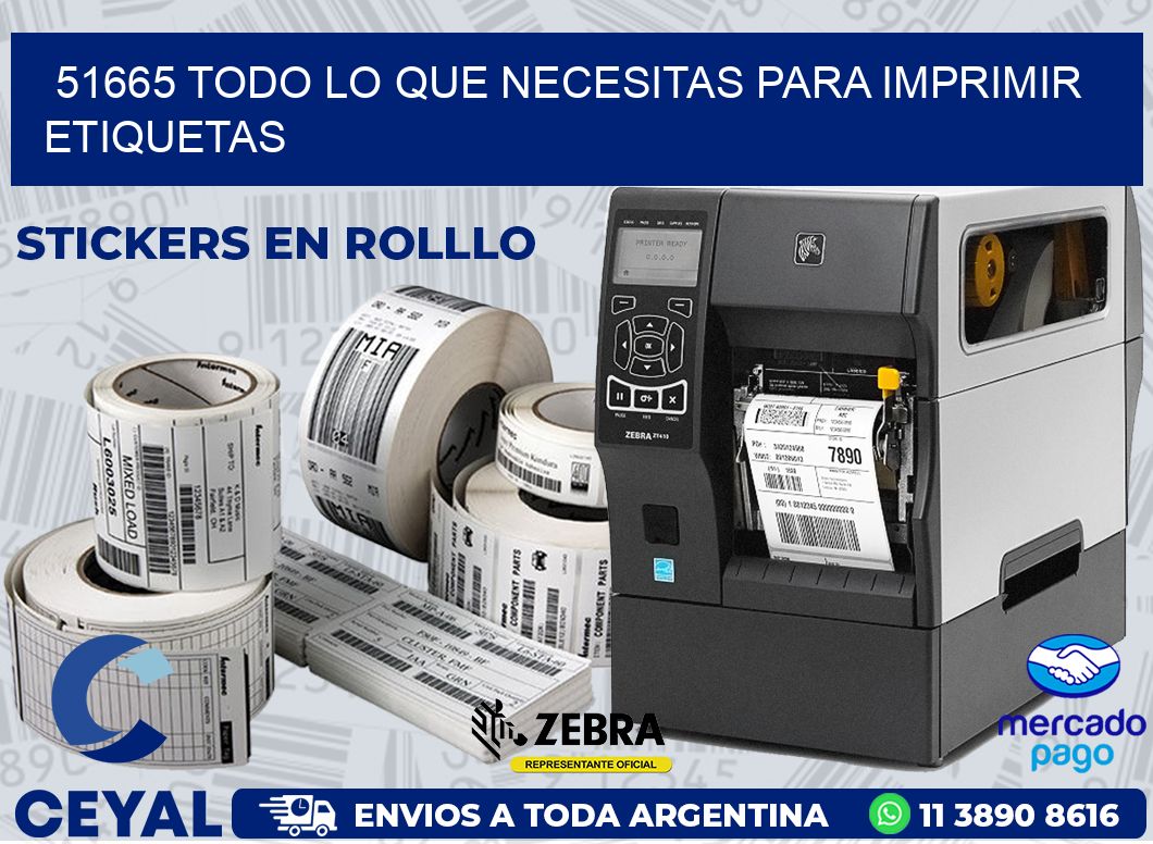 51665 TODO LO QUE NECESITAS PARA IMPRIMIR ETIQUETAS