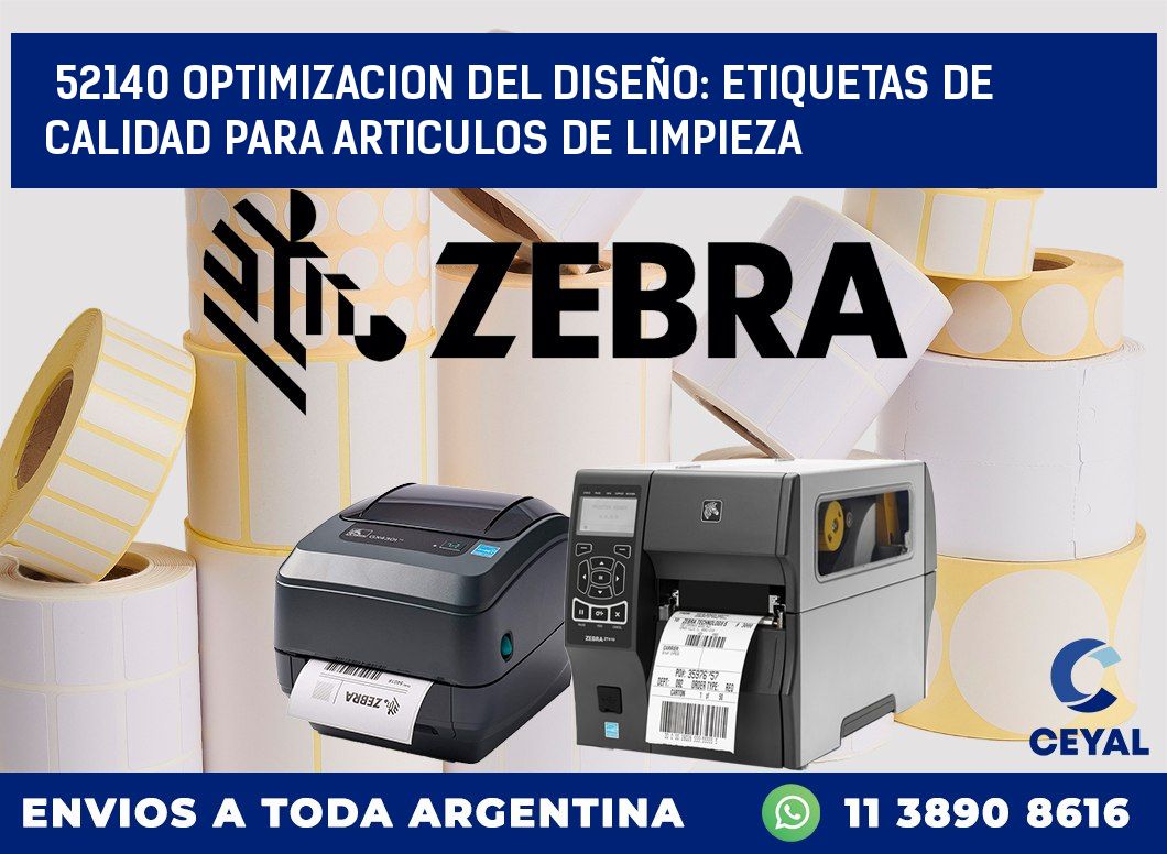 52140 OPTIMIZACION DEL DISEÑO: ETIQUETAS DE CALIDAD PARA ARTICULOS DE LIMPIEZA