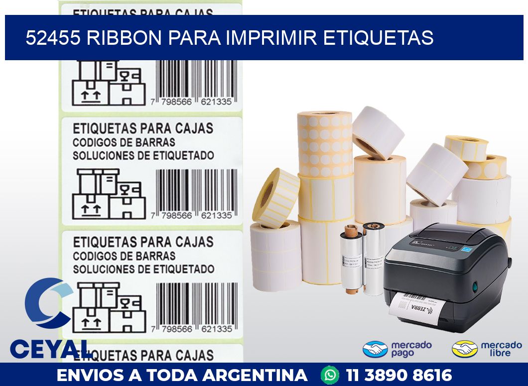 52455 RIBBON PARA IMPRIMIR ETIQUETAS