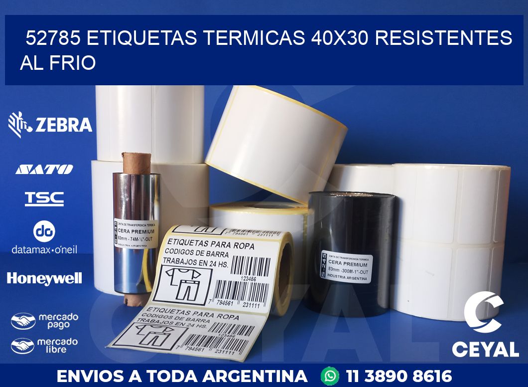 52785 ETIQUETAS TERMICAS 40X30 RESISTENTES AL FRIO
