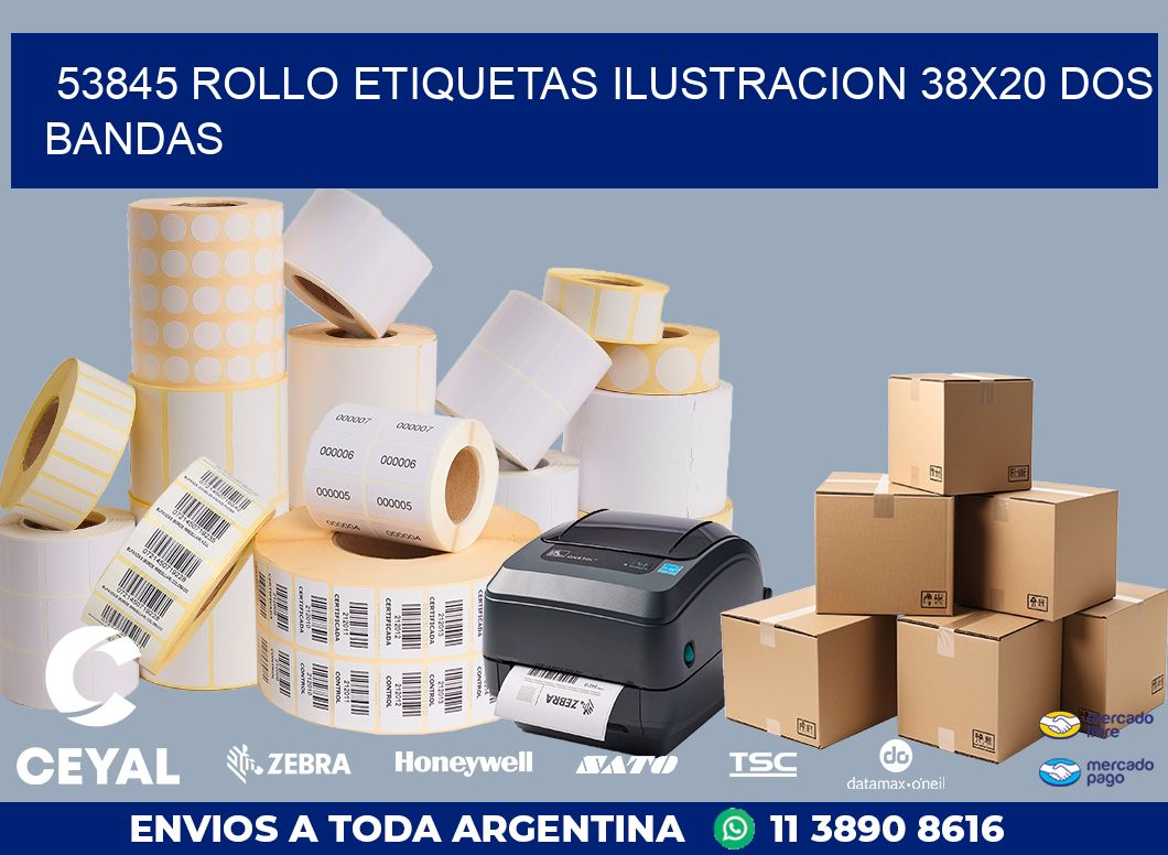53845 ROLLO ETIQUETAS ILUSTRACION 38X20 DOS BANDAS