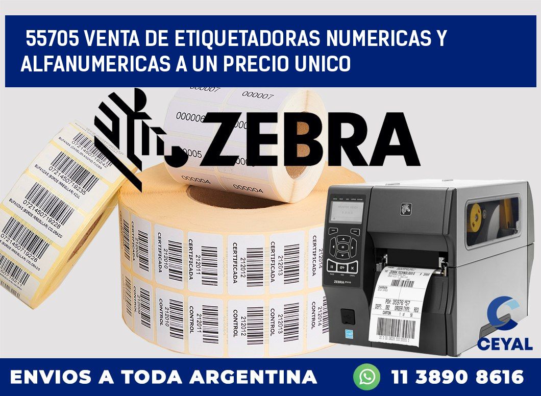 55705 VENTA DE ETIQUETADORAS NUMERICAS Y ALFANUMERICAS A UN PRECIO UNICO