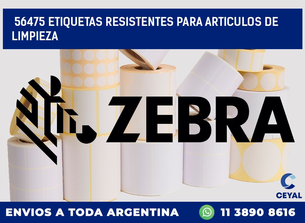 56475 ETIQUETAS RESISTENTES PARA ARTICULOS DE LIMPIEZA