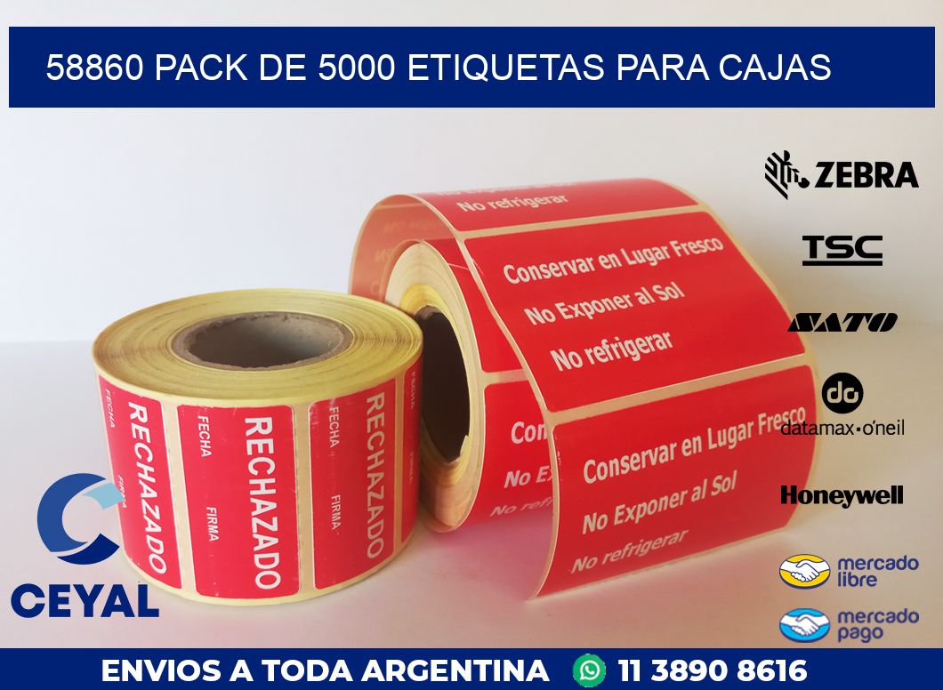 58860 PACK DE 5000 ETIQUETAS PARA CAJAS