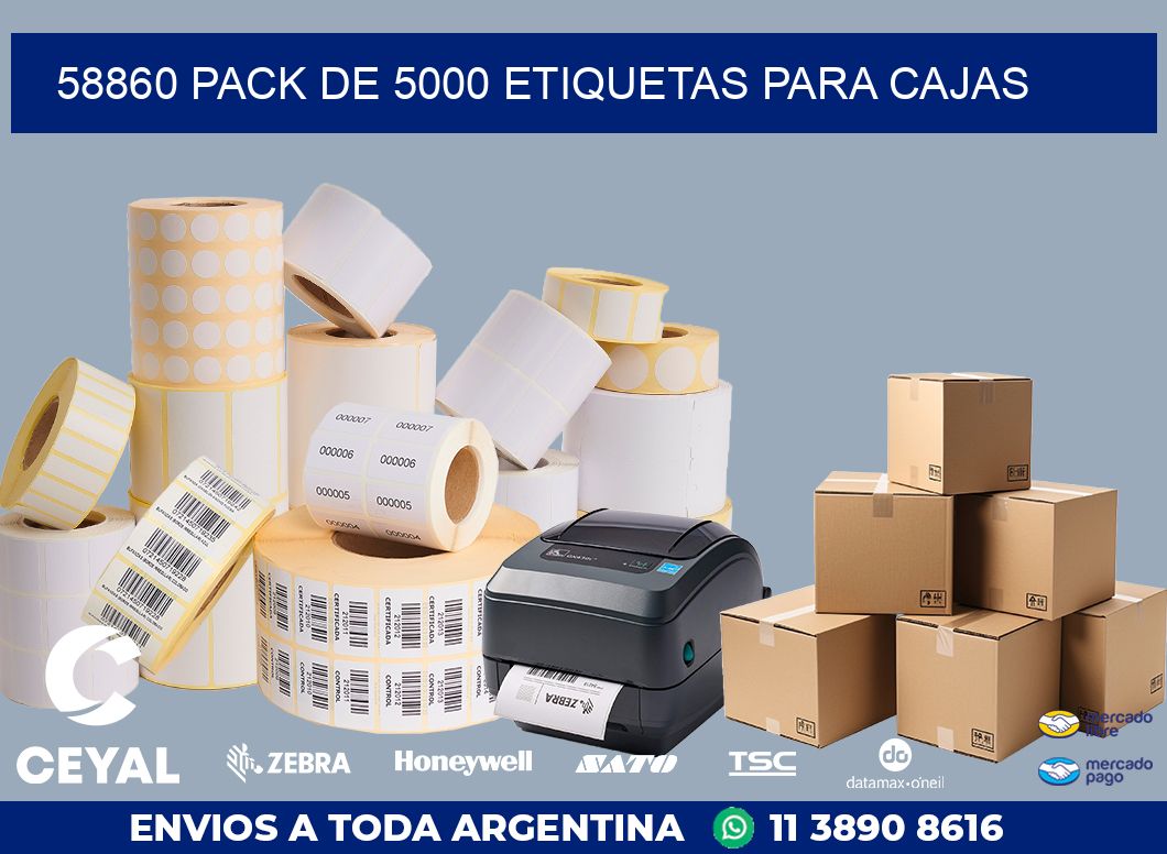 58860 PACK DE 5000 ETIQUETAS PARA CAJAS
