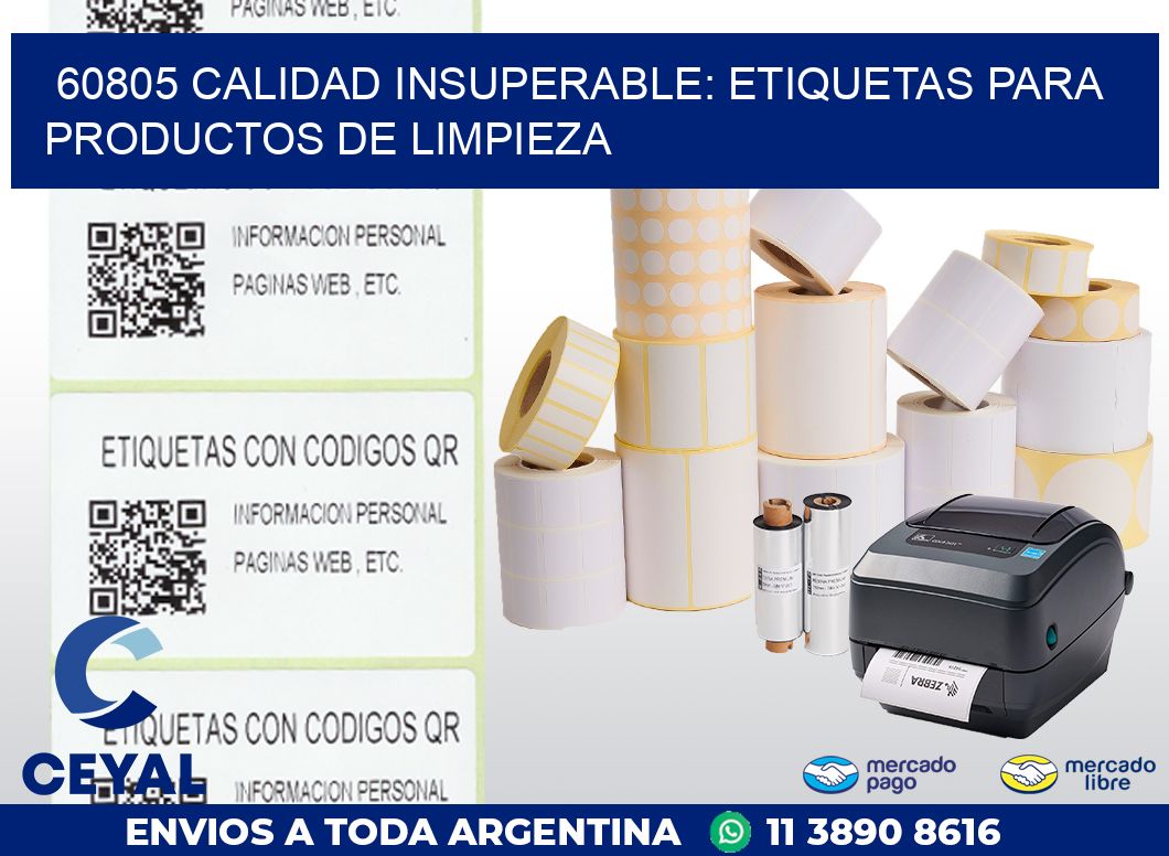 60805 CALIDAD INSUPERABLE: ETIQUETAS PARA PRODUCTOS DE LIMPIEZA
