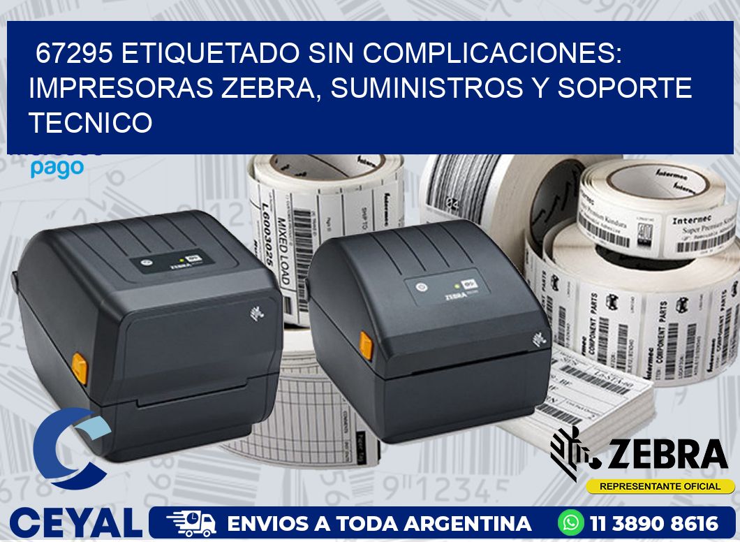 67295 ETIQUETADO SIN COMPLICACIONES: IMPRESORAS ZEBRA, SUMINISTROS Y SOPORTE TECNICO