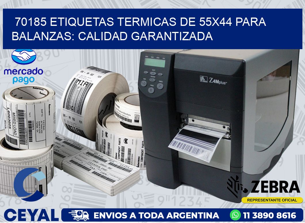 70185 ETIQUETAS TERMICAS DE 55X44 PARA BALANZAS: CALIDAD GARANTIZADA
