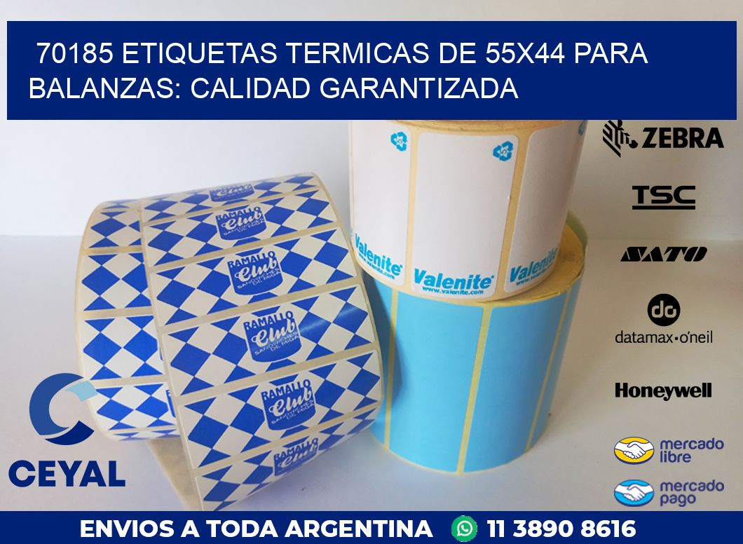 70185 ETIQUETAS TERMICAS DE 55X44 PARA BALANZAS: CALIDAD GARANTIZADA
