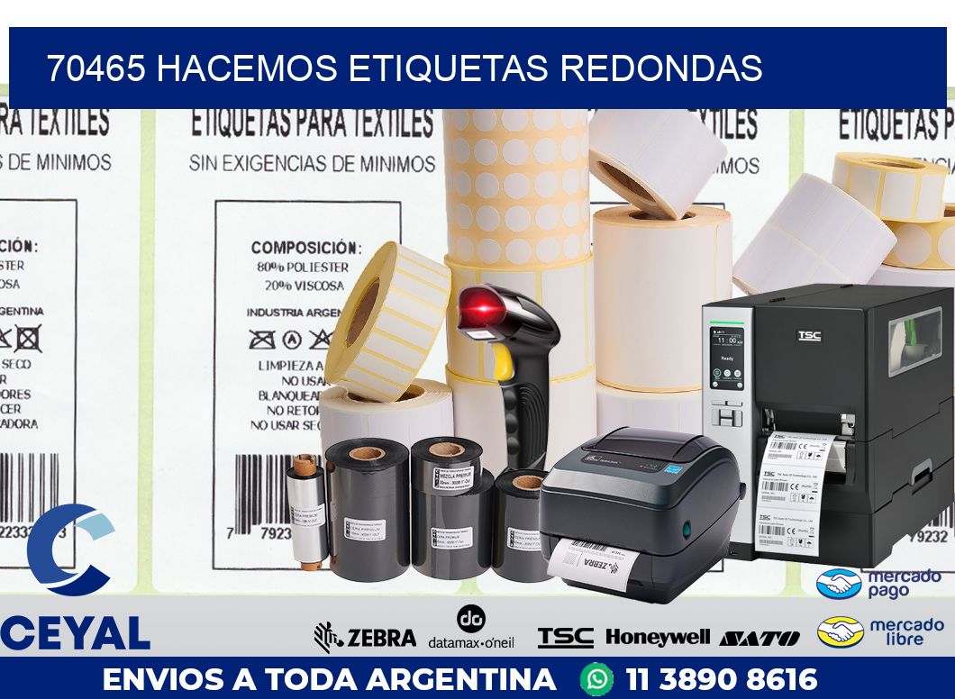 70465 HACEMOS ETIQUETAS REDONDAS
