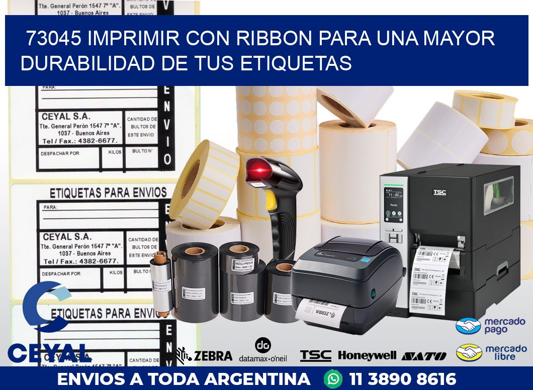 73045 IMPRIMIR CON RIBBON PARA UNA MAYOR DURABILIDAD DE TUS ETIQUETAS