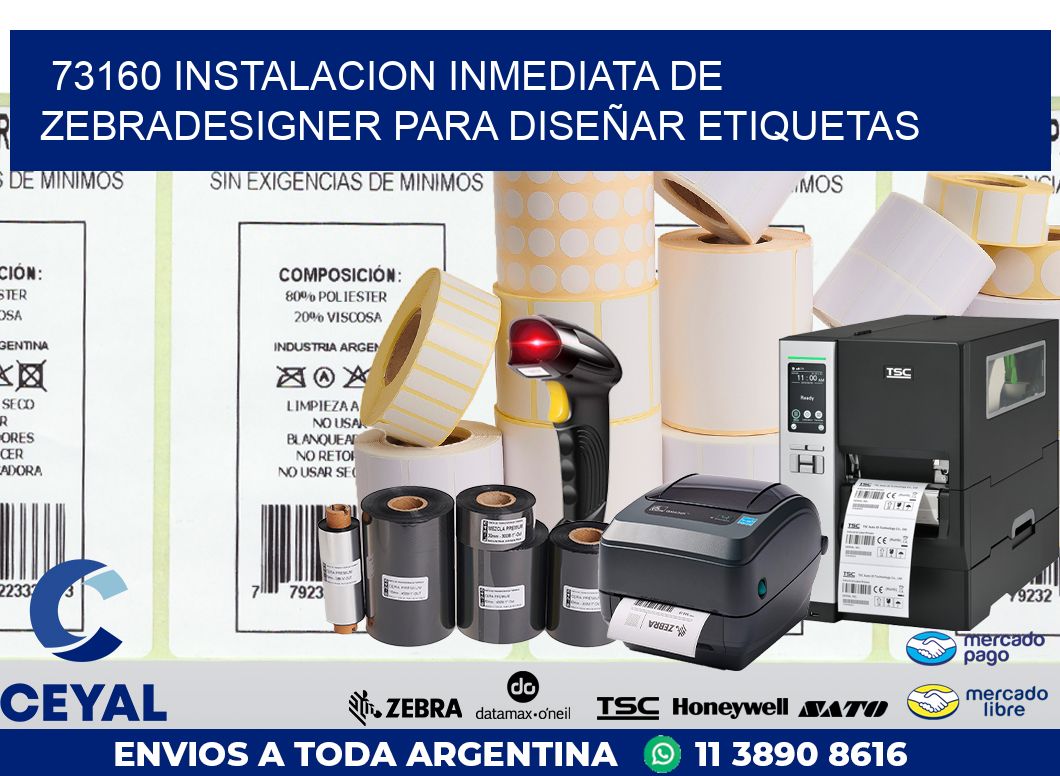 73160 INSTALACION INMEDIATA DE ZEBRADESIGNER PARA DISEÑAR ETIQUETAS