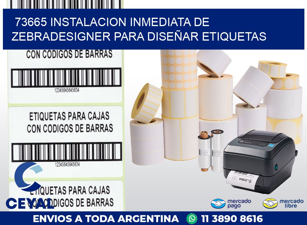 73665 INSTALACION INMEDIATA DE ZEBRADESIGNER PARA DISEÑAR ETIQUETAS