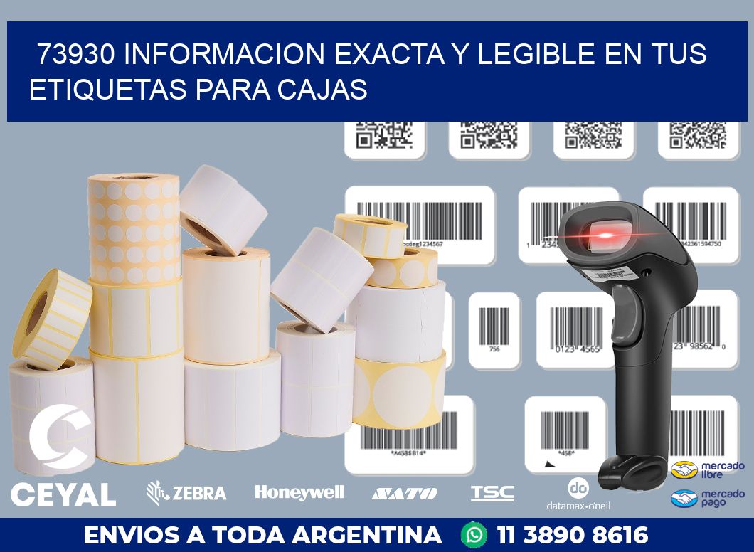 73930 INFORMACION EXACTA Y LEGIBLE EN TUS ETIQUETAS PARA CAJAS