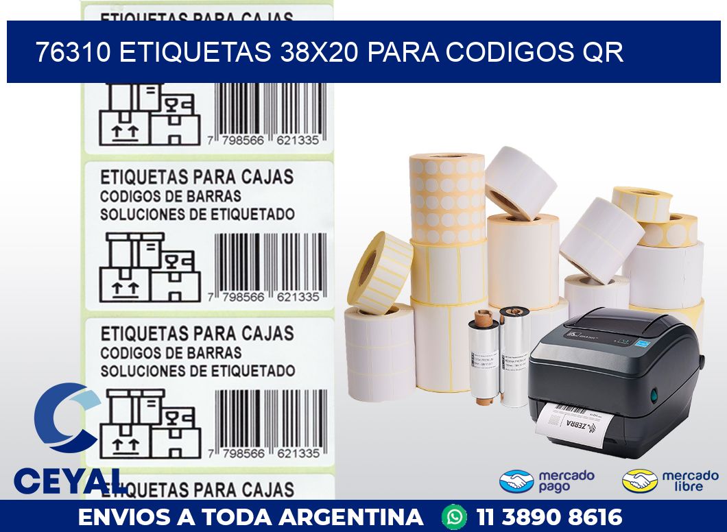 76310 ETIQUETAS 38X20 PARA CODIGOS QR