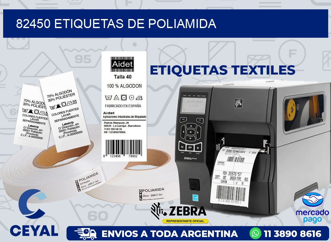 82450 ETIQUETAS DE POLIAMIDA