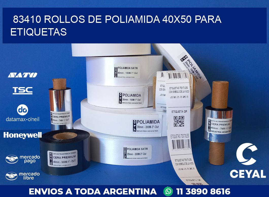 83410 ROLLOS DE POLIAMIDA 40X50 PARA ETIQUETAS