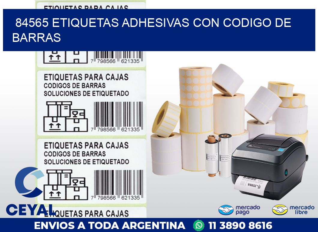 84565 ETIQUETAS ADHESIVAS CON CODIGO DE BARRAS