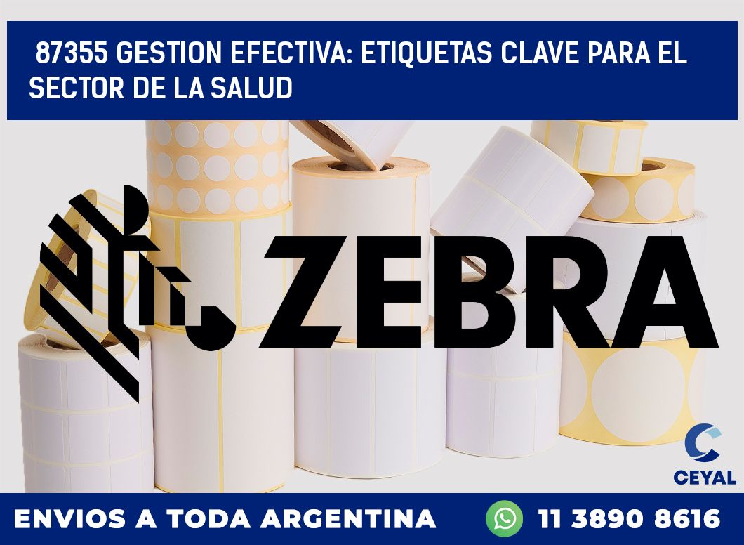 87355 GESTION EFECTIVA: ETIQUETAS CLAVE PARA EL SECTOR DE LA SALUD