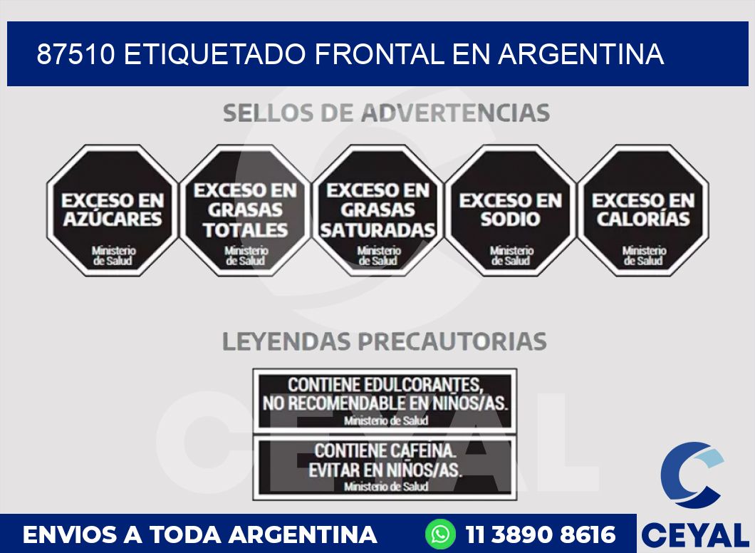 87510 ETIQUETADO FRONTAL EN ARGENTINA