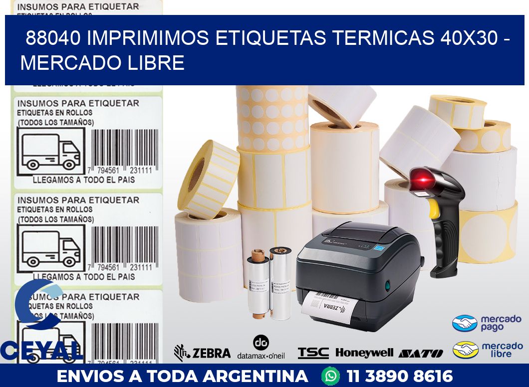 88040 IMPRIMIMOS ETIQUETAS TERMICAS 40X30 – MERCADO LIBRE