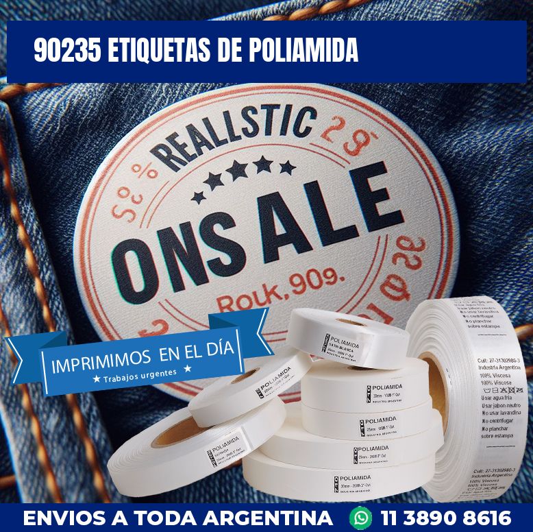 90235 ETIQUETAS DE POLIAMIDA