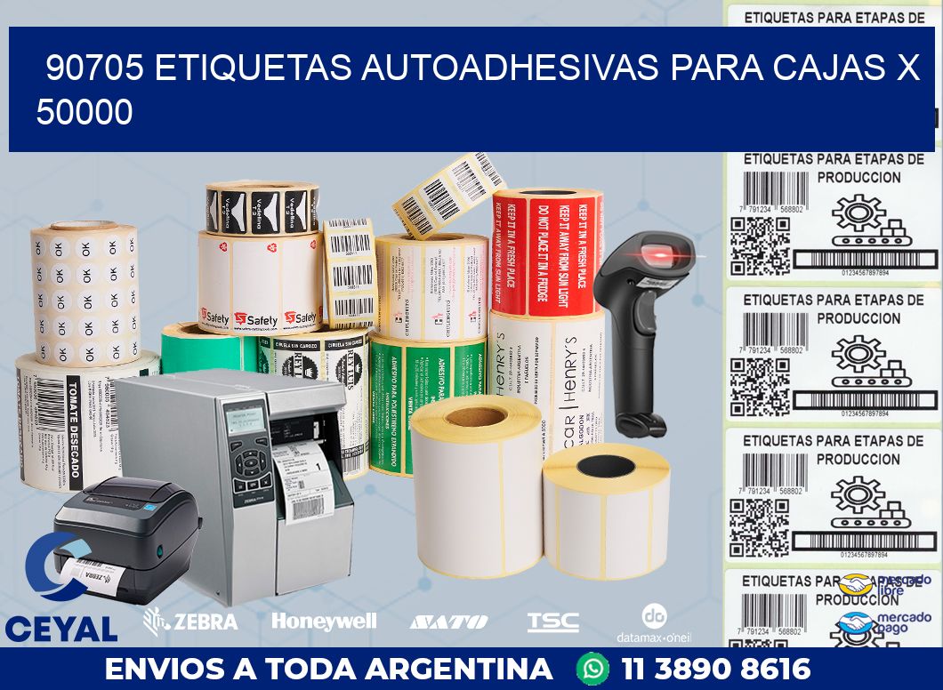 90705 ETIQUETAS AUTOADHESIVAS PARA CAJAS X 50000