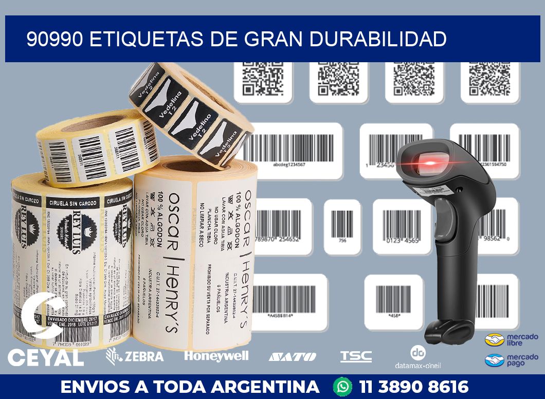 90990 ETIQUETAS DE GRAN DURABILIDAD