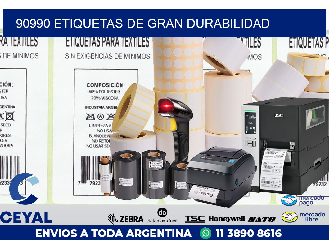 90990 ETIQUETAS DE GRAN DURABILIDAD