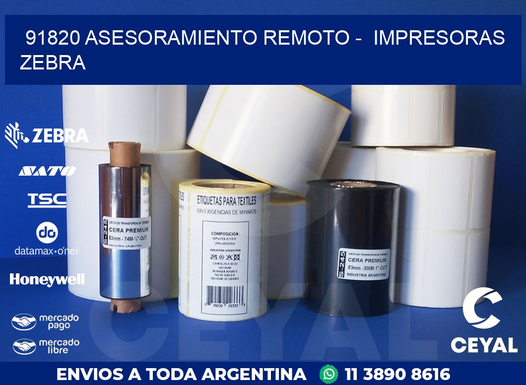 91820 ASESORAMIENTO REMOTO -  IMPRESORAS ZEBRA