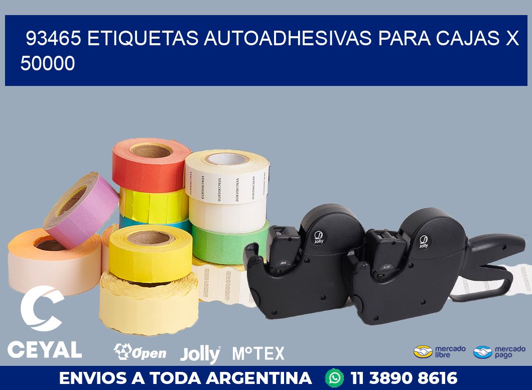 93465 ETIQUETAS AUTOADHESIVAS PARA CAJAS X 50000