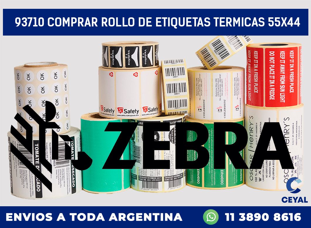 93710 COMPRAR ROLLO DE ETIQUETAS TERMICAS 55X44