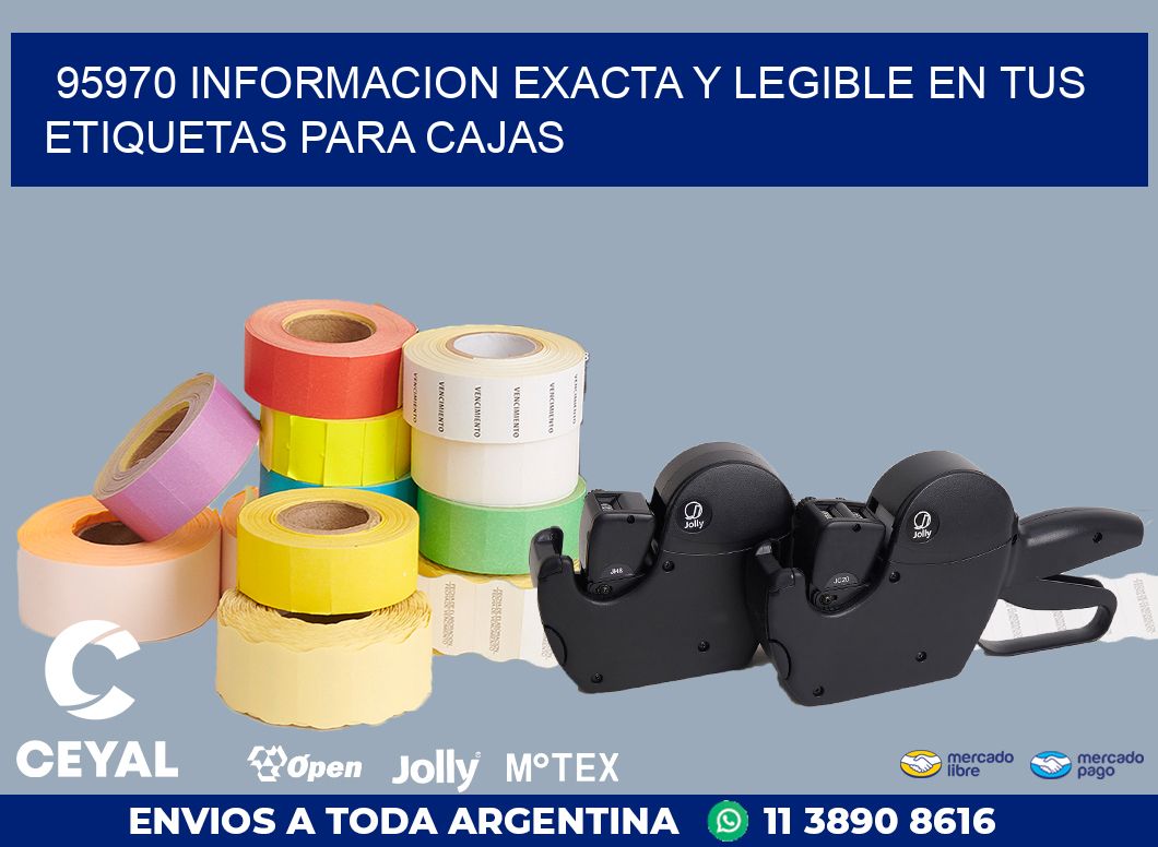 95970 INFORMACION EXACTA Y LEGIBLE EN TUS ETIQUETAS PARA CAJAS