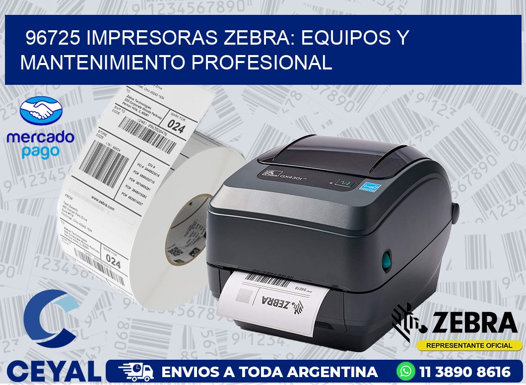 96725 IMPRESORAS ZEBRA: EQUIPOS Y MANTENIMIENTO PROFESIONAL