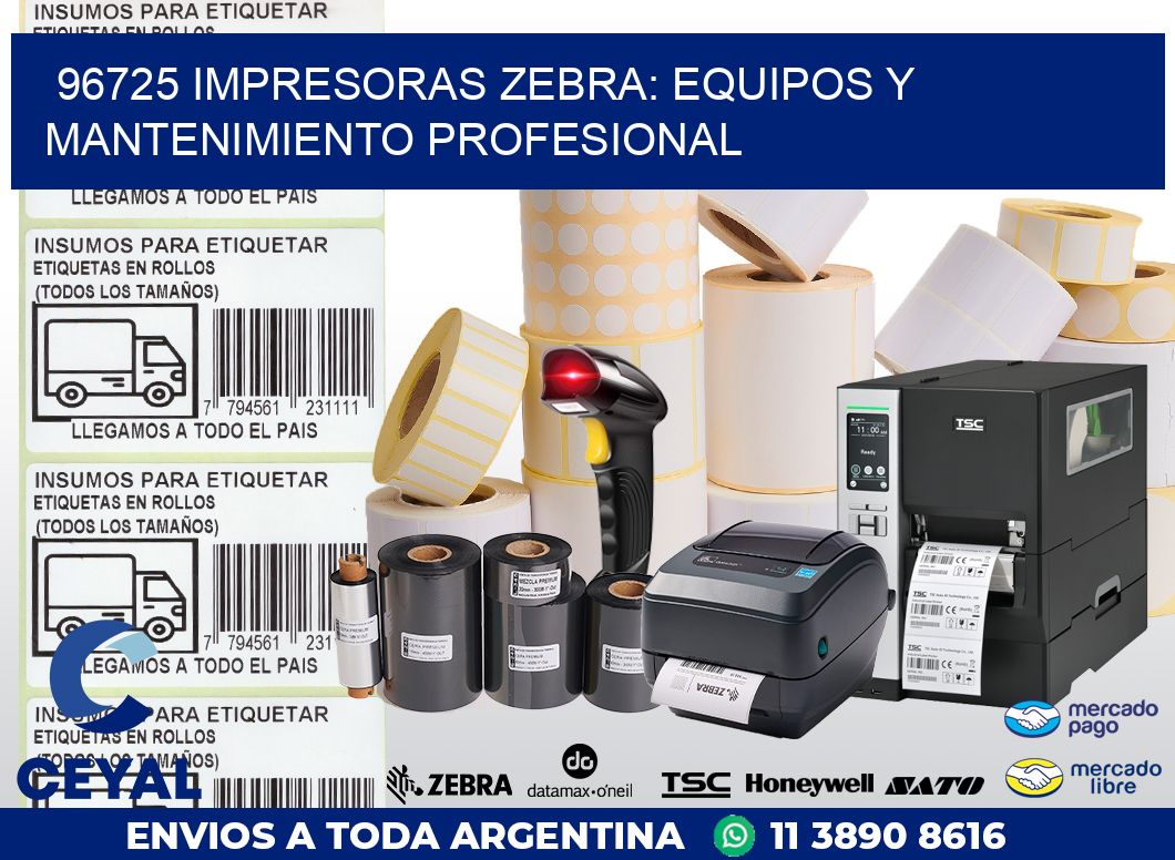 96725 IMPRESORAS ZEBRA: EQUIPOS Y MANTENIMIENTO PROFESIONAL