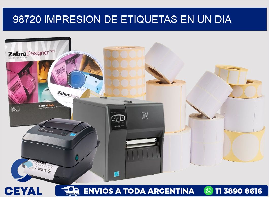 98720 IMPRESION DE ETIQUETAS EN UN DIA