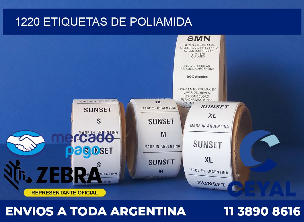 1220 ETIQUETAS DE POLIAMIDA