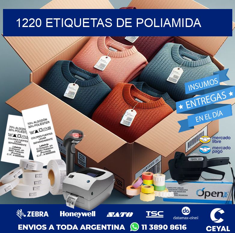 1220 ETIQUETAS DE POLIAMIDA