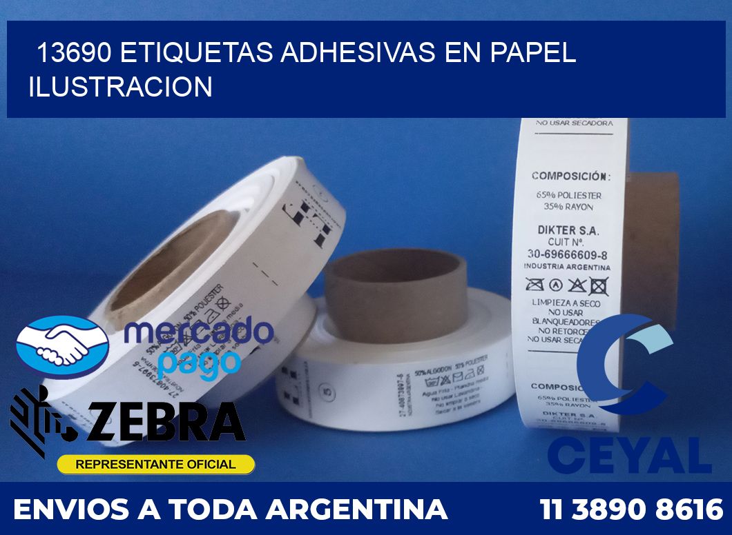 13690 ETIQUETAS ADHESIVAS EN PAPEL ILUSTRACION