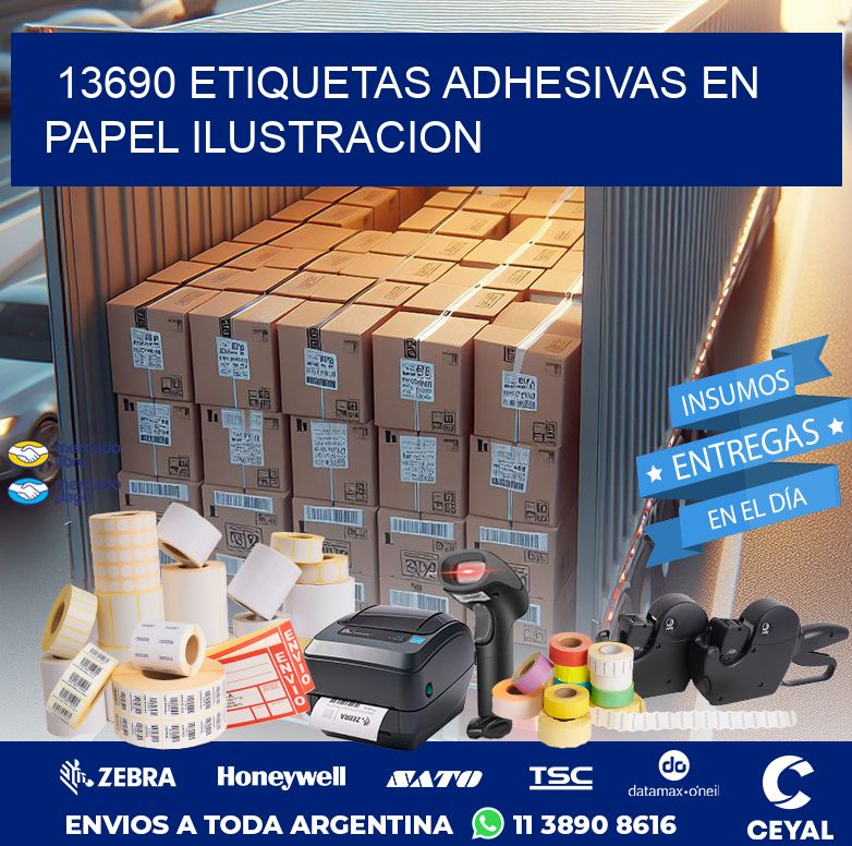 13690 ETIQUETAS ADHESIVAS EN PAPEL ILUSTRACION