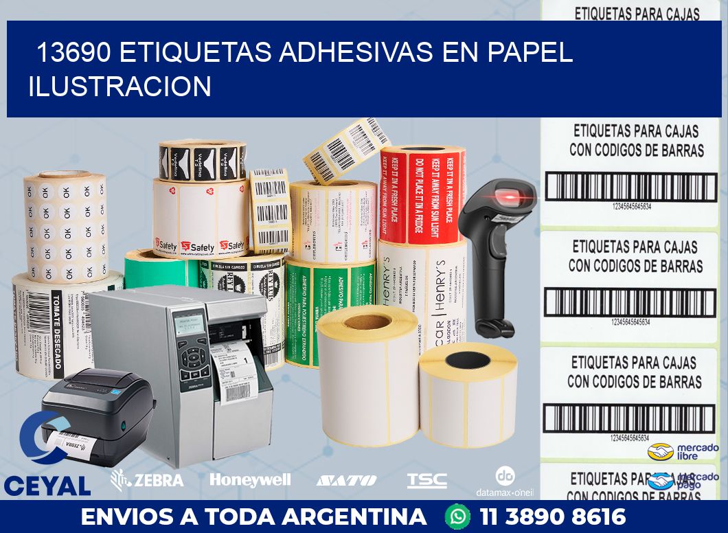 13690 ETIQUETAS ADHESIVAS EN PAPEL ILUSTRACION
