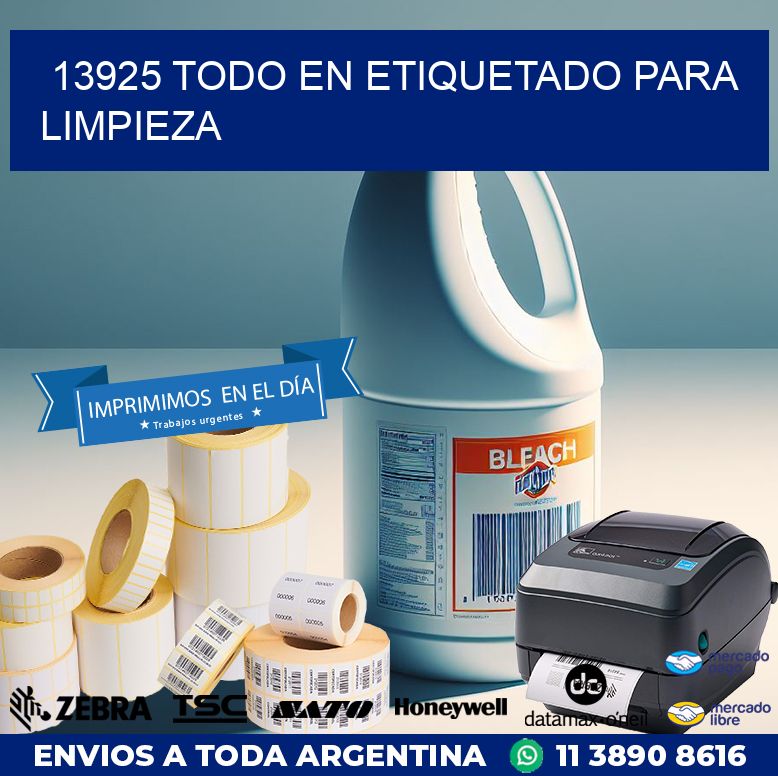 13925 TODO EN ETIQUETADO PARA LIMPIEZA