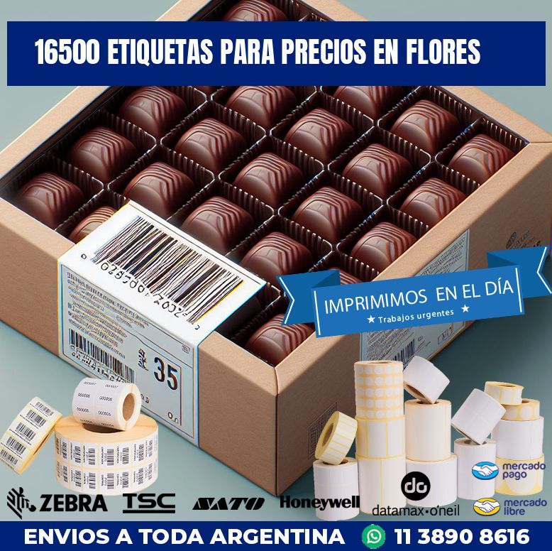 16500 ETIQUETAS PARA PRECIOS EN FLORES