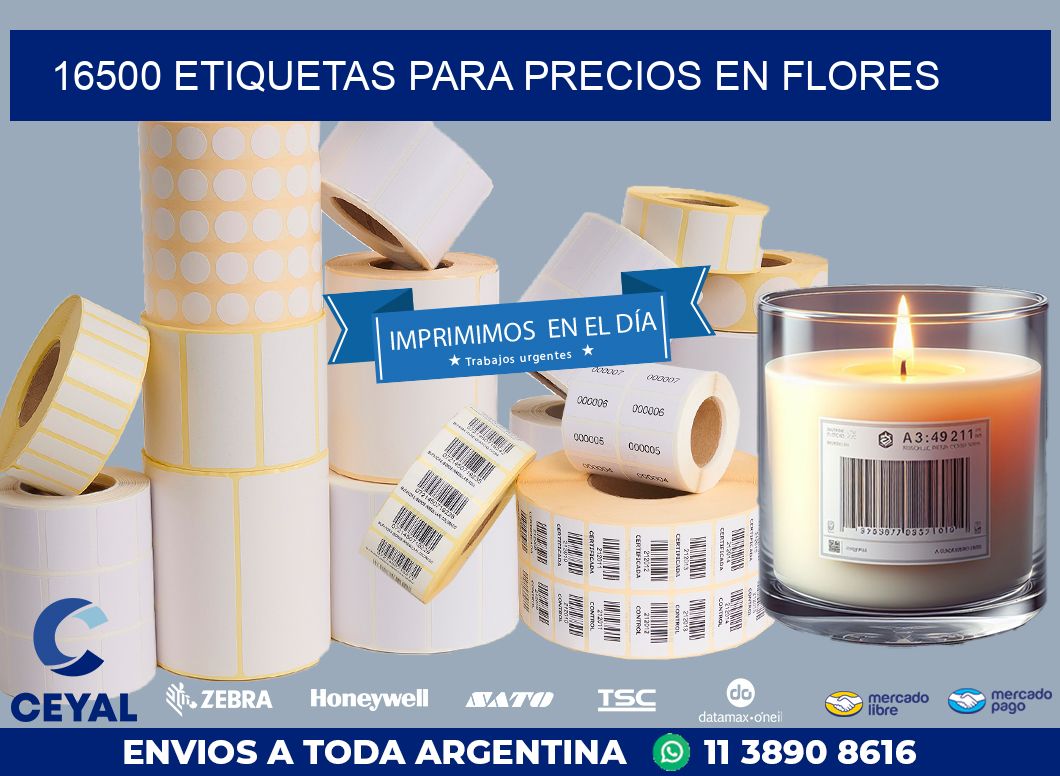 16500 ETIQUETAS PARA PRECIOS EN FLORES