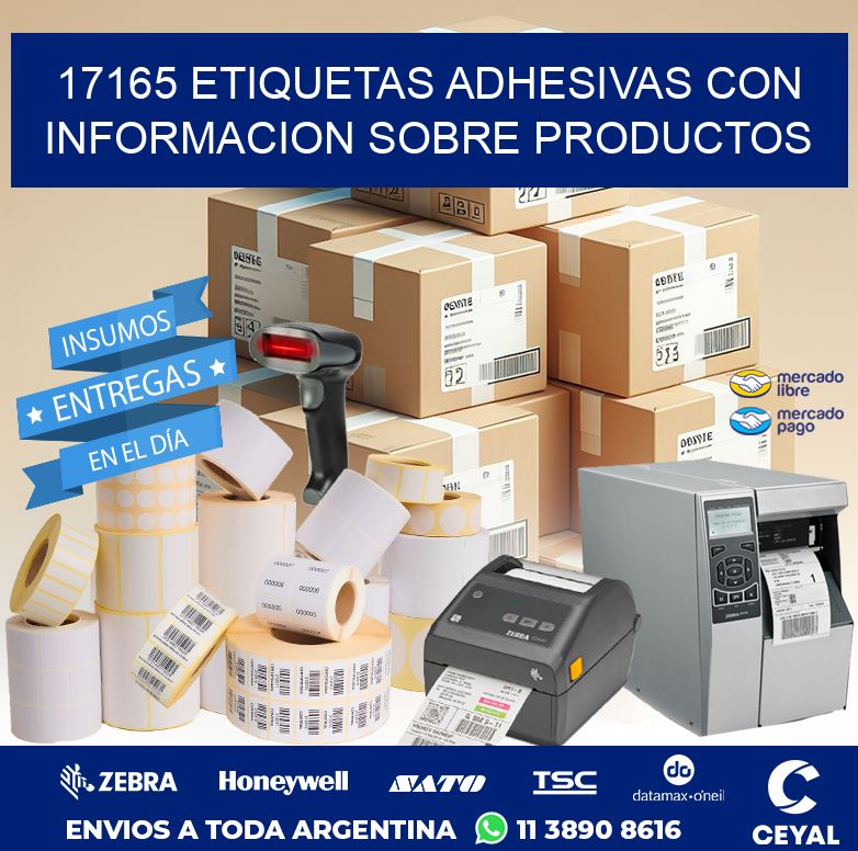 17165 ETIQUETAS ADHESIVAS CON INFORMACION SOBRE PRODUCTOS