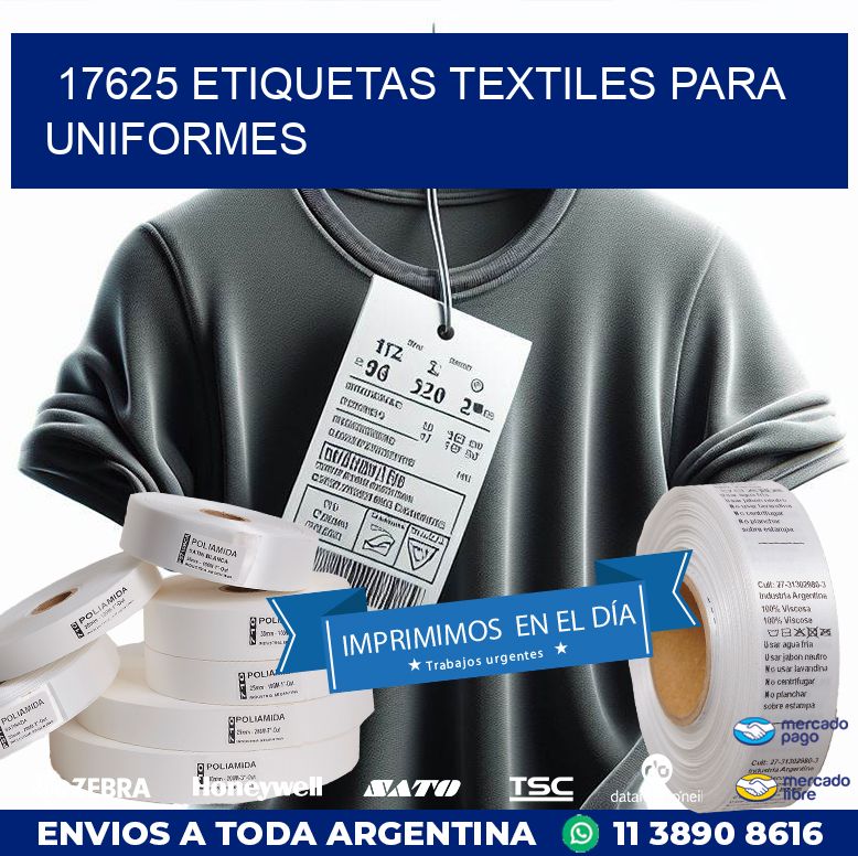 17625 ETIQUETAS TEXTILES PARA UNIFORMES