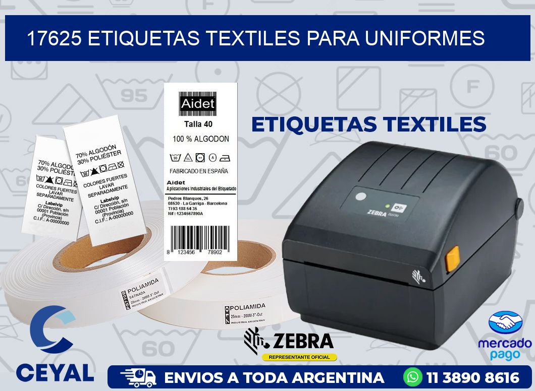17625 ETIQUETAS TEXTILES PARA UNIFORMES