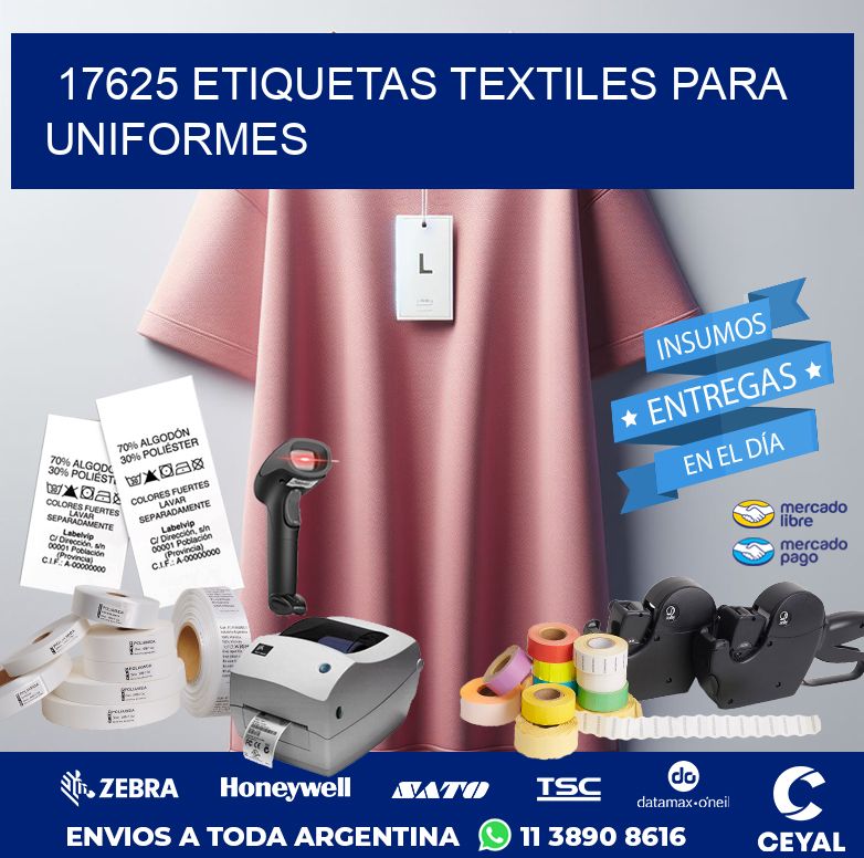17625 ETIQUETAS TEXTILES PARA UNIFORMES