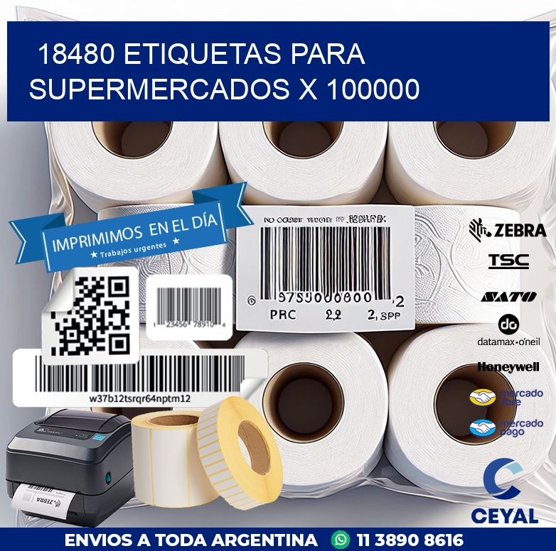 18480 ETIQUETAS PARA SUPERMERCADOS X 100000